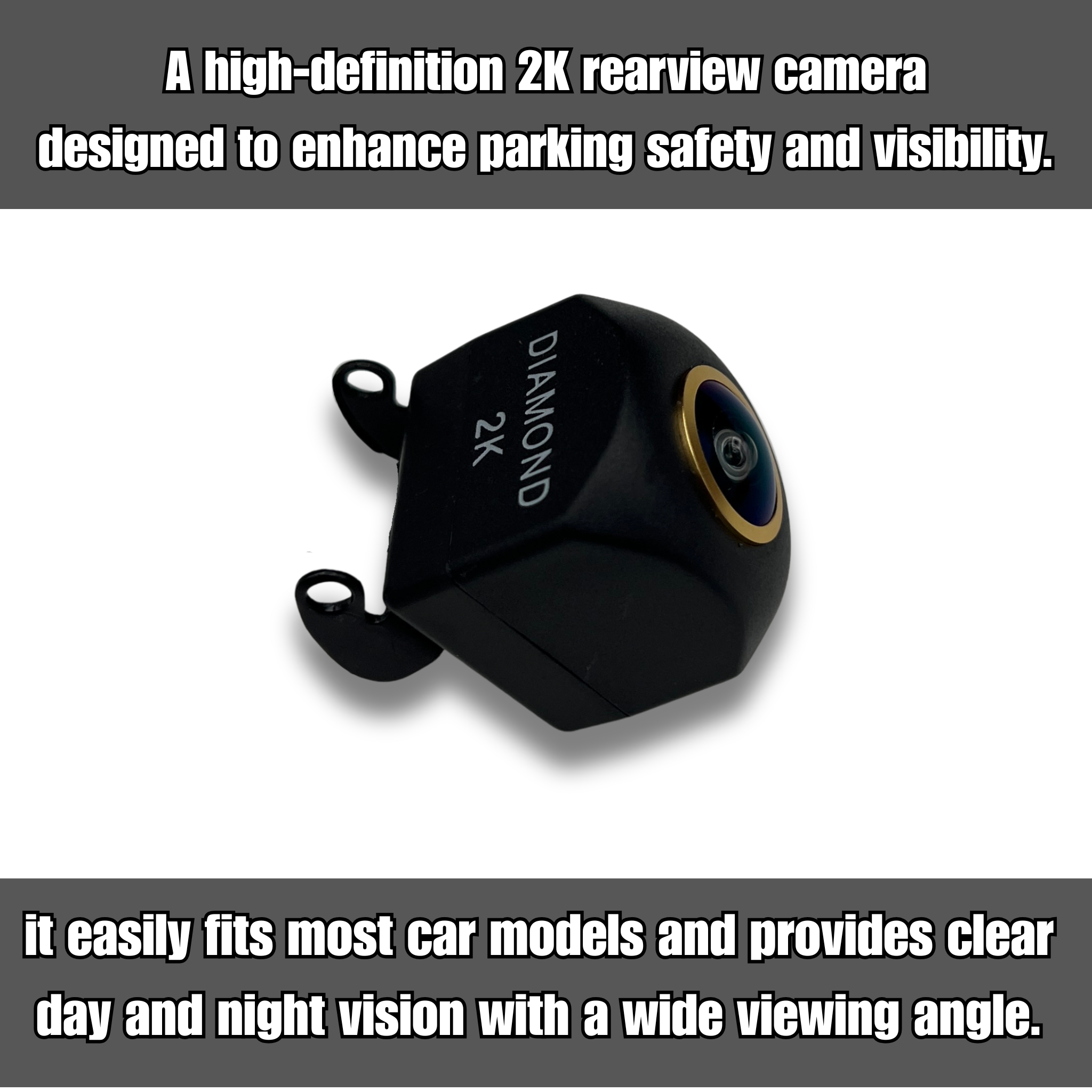 Step-by-step installation of universal 2K car back camera on license plate