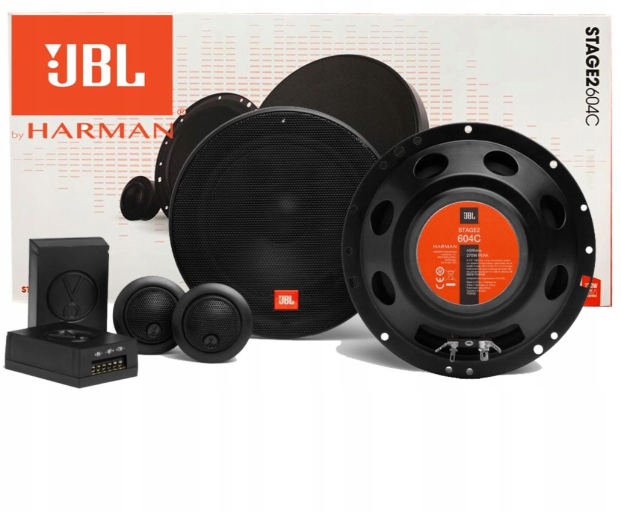 JBL Stage2 604C 6.5-inch 2-way component car speakers set