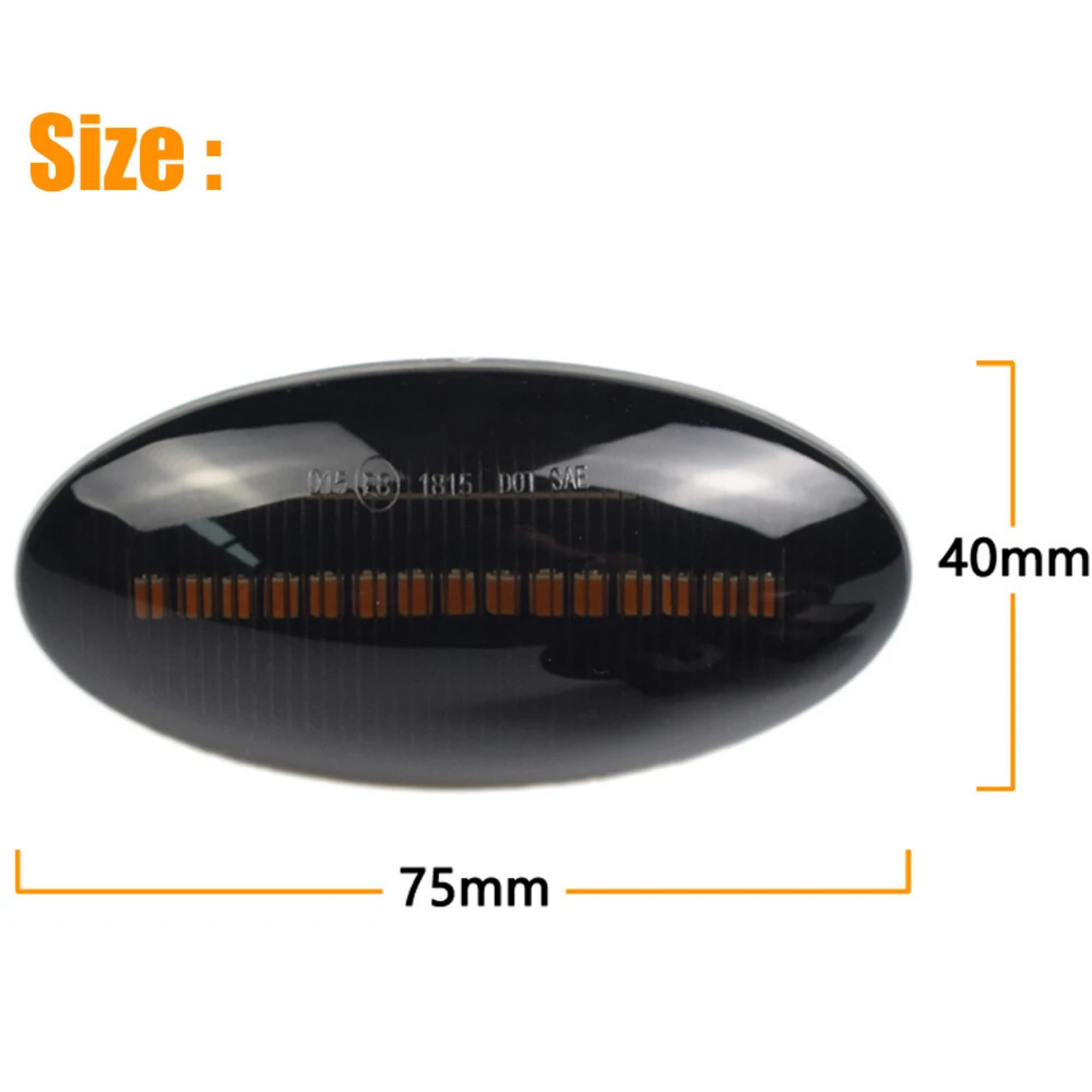 Set of 2 Sequential LED Dynamic Side Marker Turn Signal Lights with wiring
